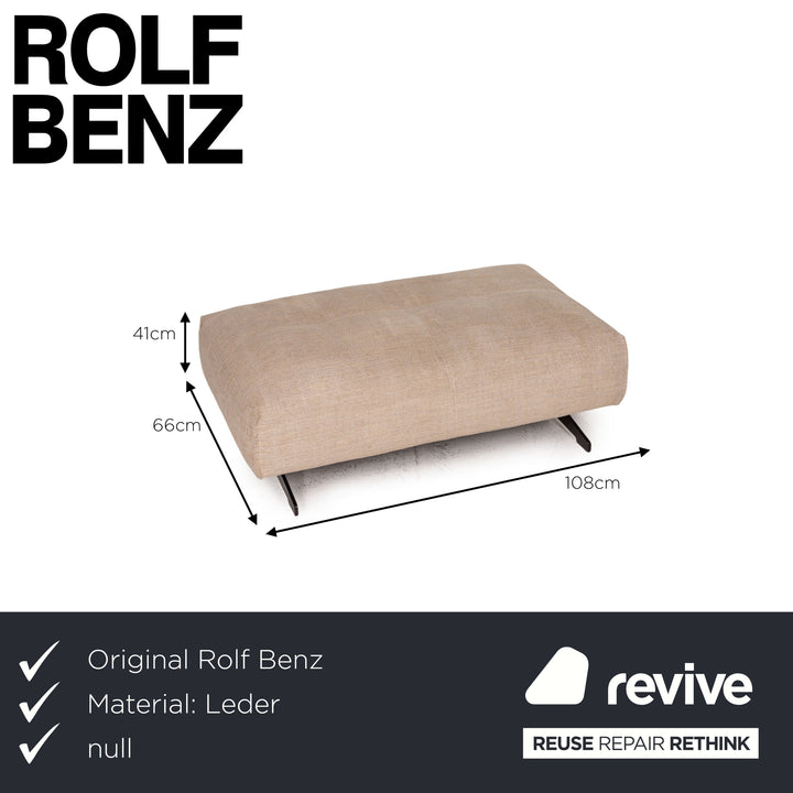 Rolf Benz 50 leather sofa set brown 1x corner sofa 1x stool couch bench