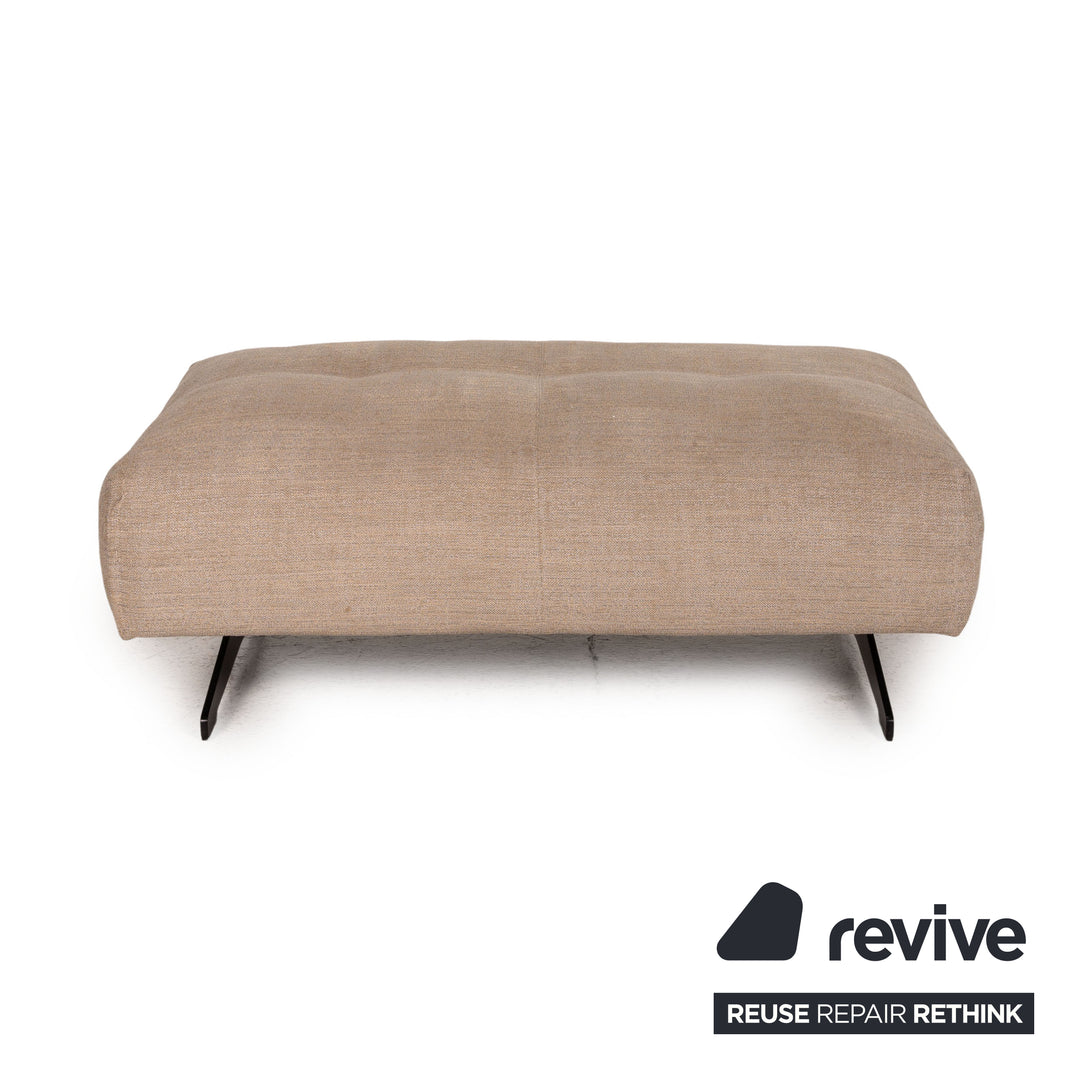 Rolf Benz 50 leather sofa set brown 1x corner sofa 1x stool couch bench