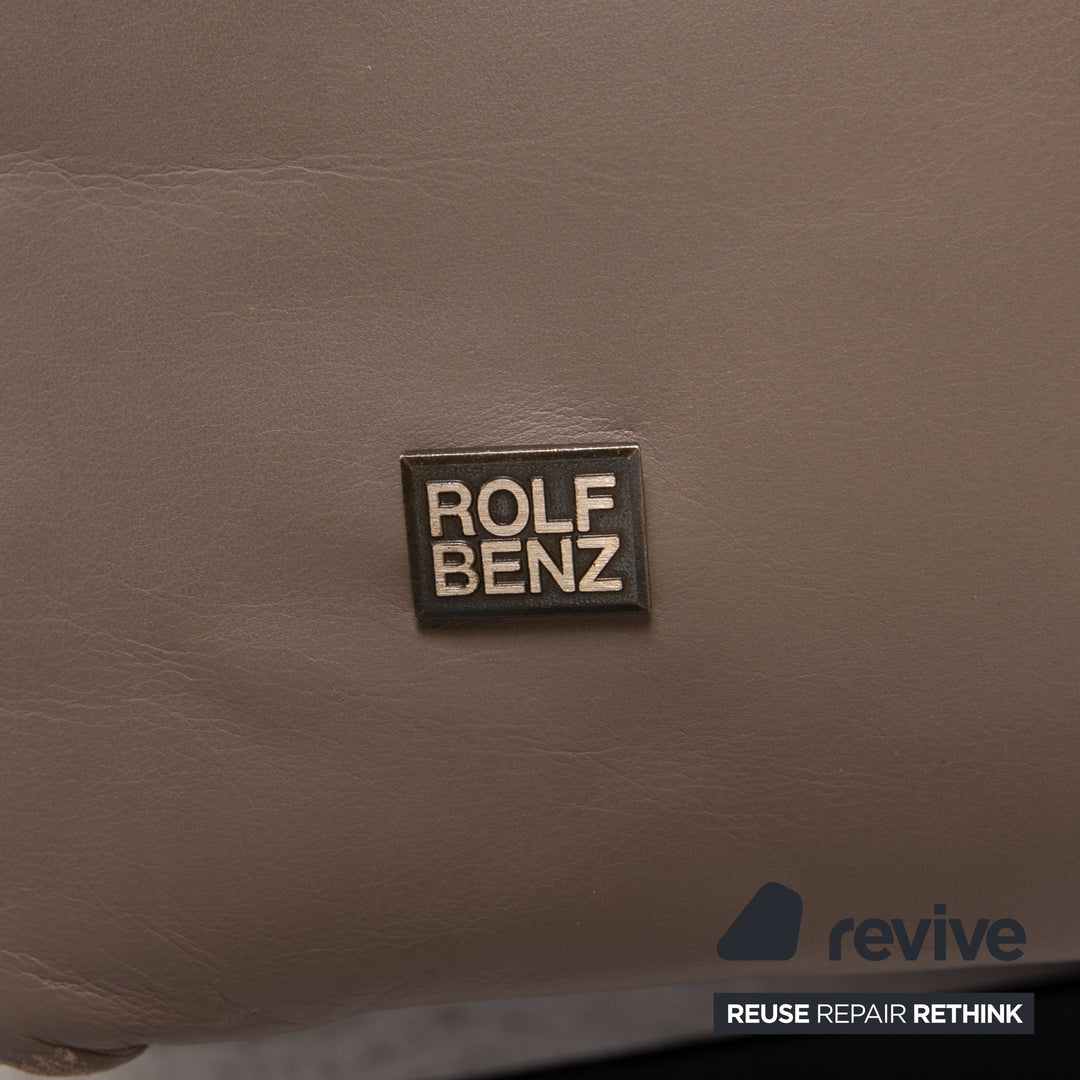 Rolf Benz 50 leather sofa set brown 1x corner sofa 1x stool couch bench