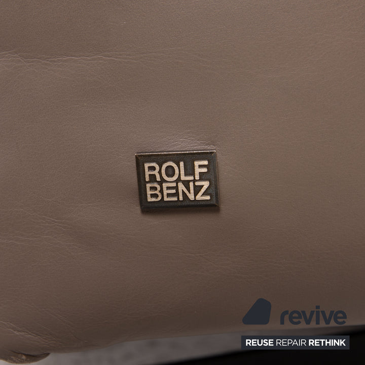 Rolf Benz 50 leather sofa set brown 1x corner sofa 1x stool couch bench