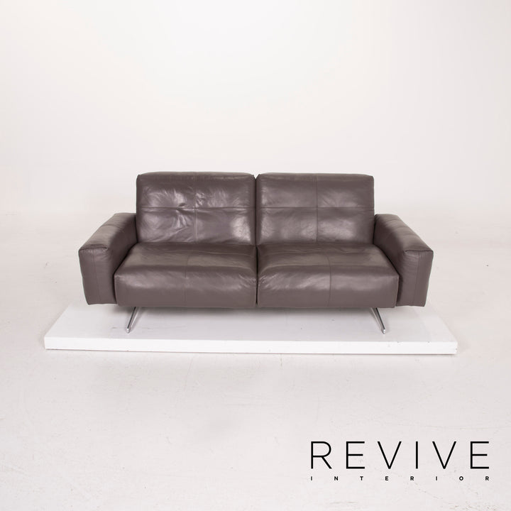 Rolf Benz 50 leather sofa set gray three-seater two-seater #15209