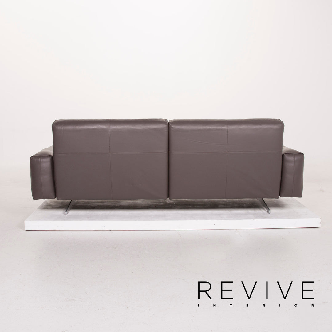 Rolf Benz 50 leather sofa gray three-seater #14942