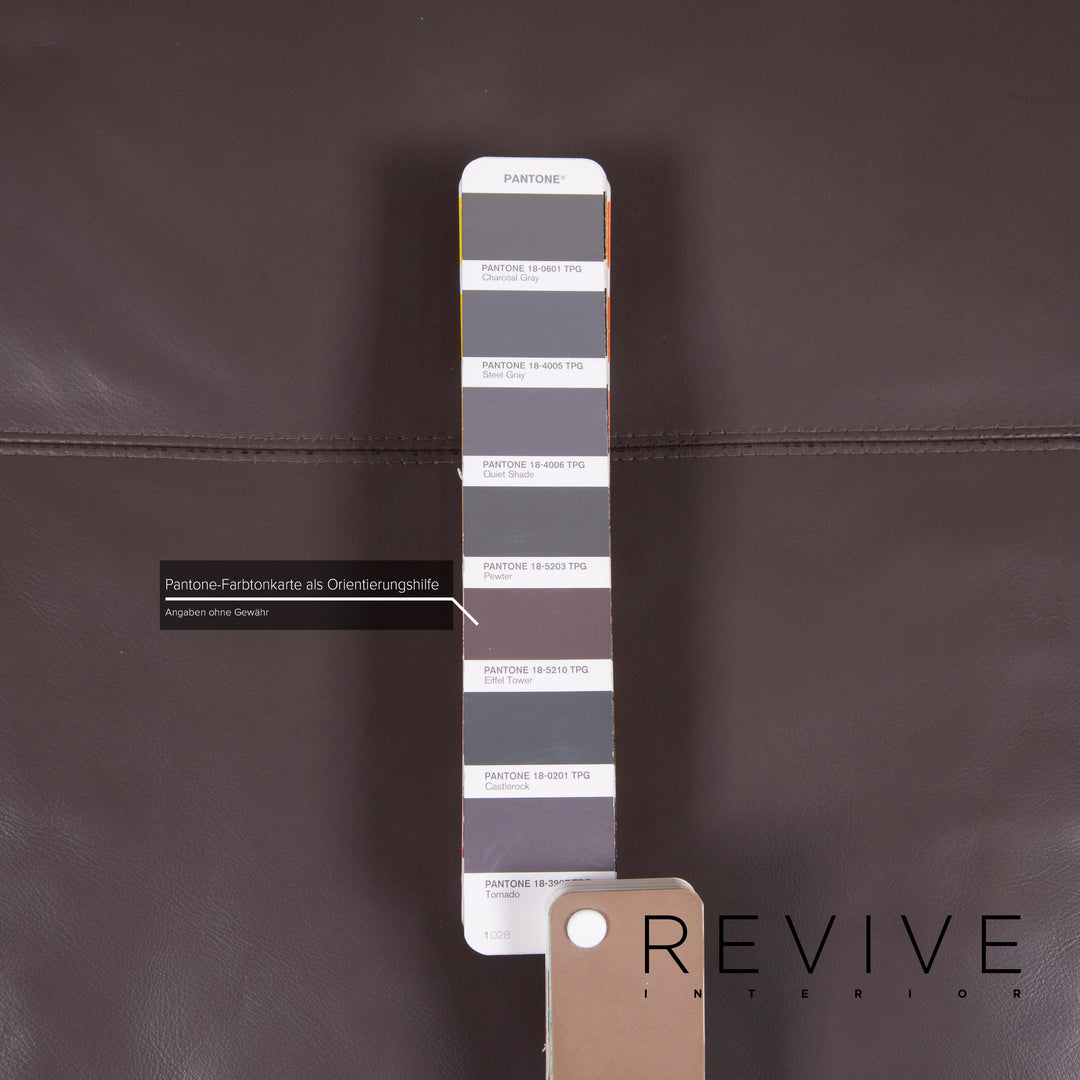 Rolf Benz 50 leather sofa gray three-seater #14942