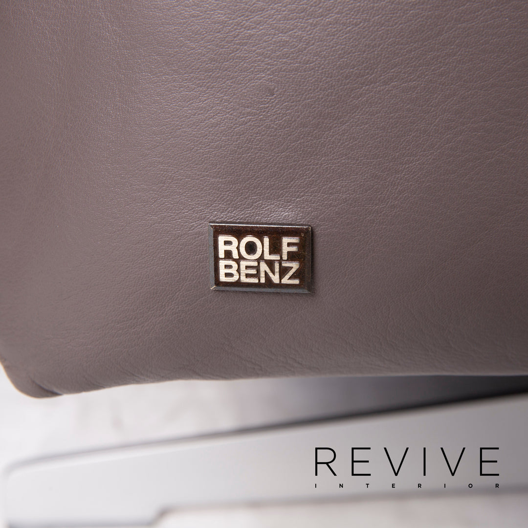 Rolf Benz 50 leather sofa gray three-seater #14942