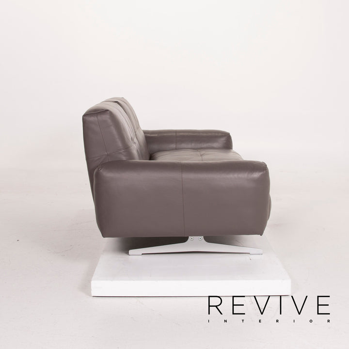 Rolf Benz 50 leather sofa gray two-seater #14941