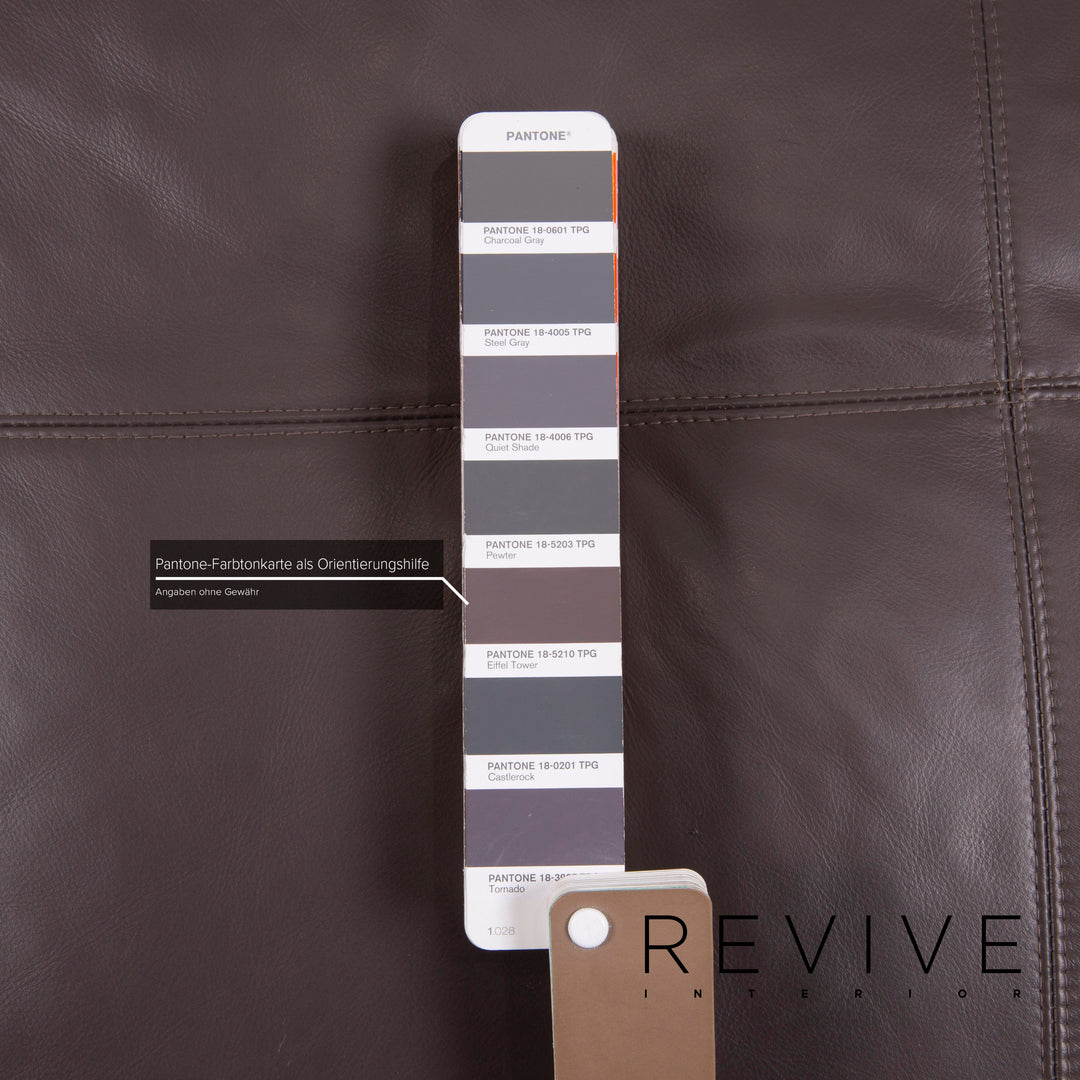 Rolf Benz 50 leather sofa gray two-seater #14941