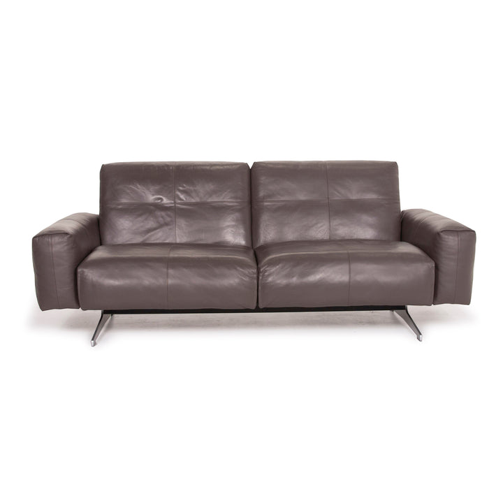 Rolf Benz 50 leather sofa gray two-seater #14941