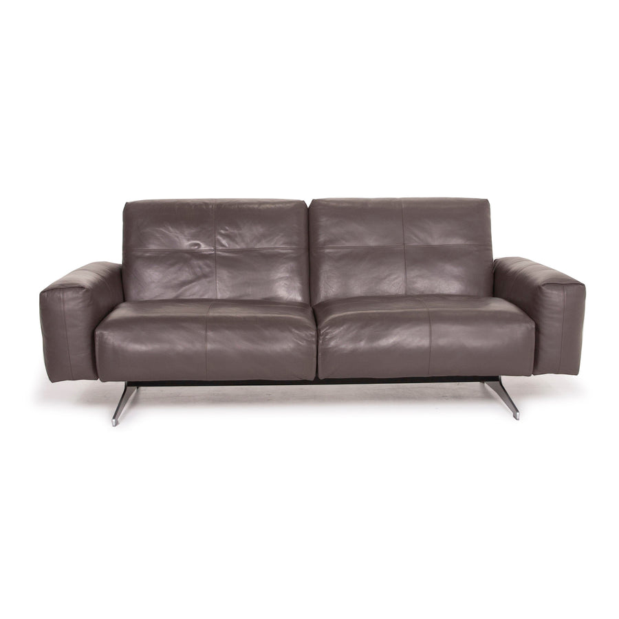 Rolf Benz 50 leather sofa gray two-seater #14941