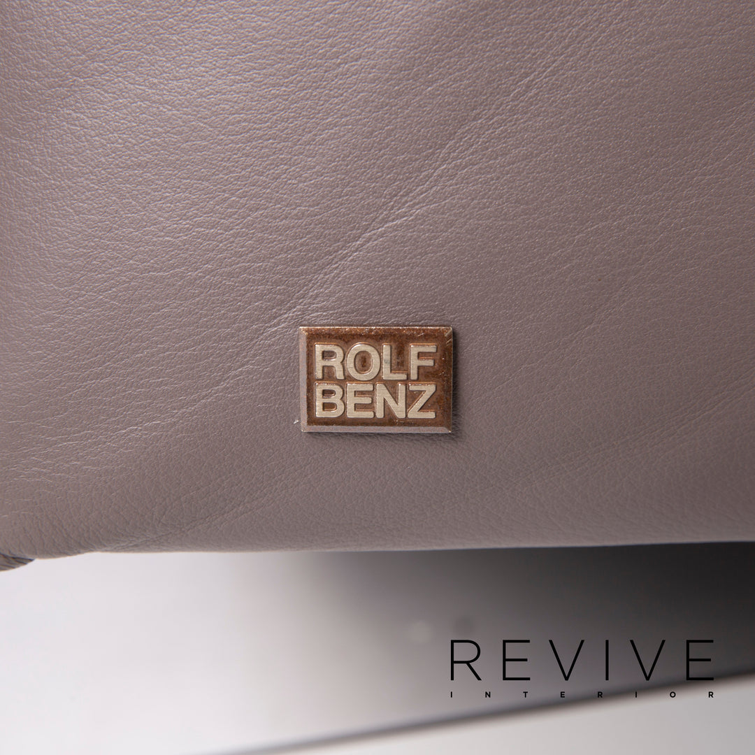 Rolf Benz 50 leather sofa gray two-seater #14941