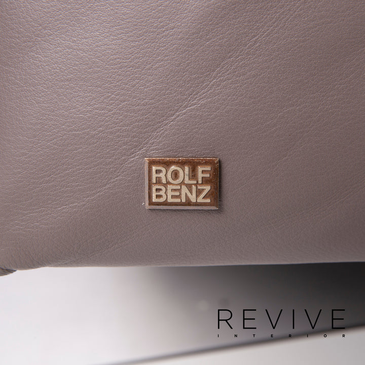 Rolf Benz 50 leather sofa gray two-seater #14941