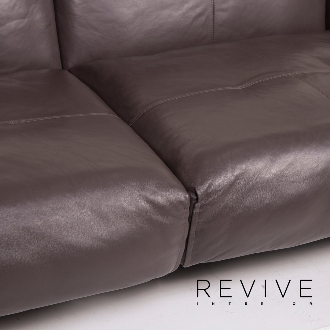 Rolf Benz 50 leather sofa gray two-seater #14941