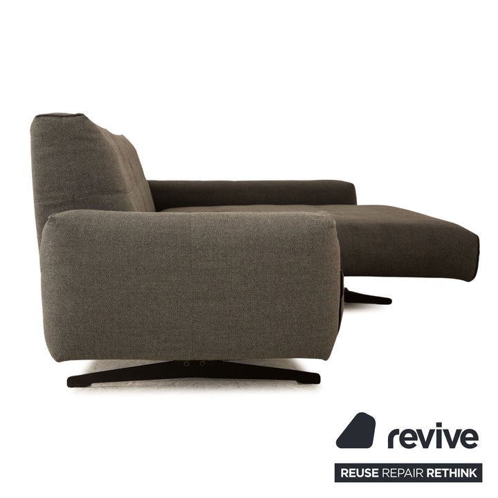 Rolf Benz 50 Fabric Corner Sofa Gray Recamiere Right Sofa Couch