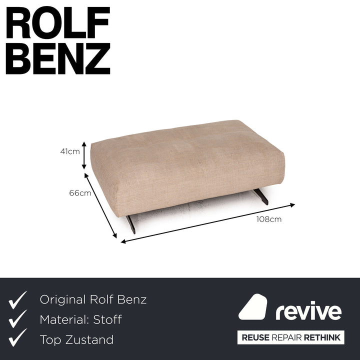 Rolf Benz 50 Stoff Hocker Braun Sitzbank