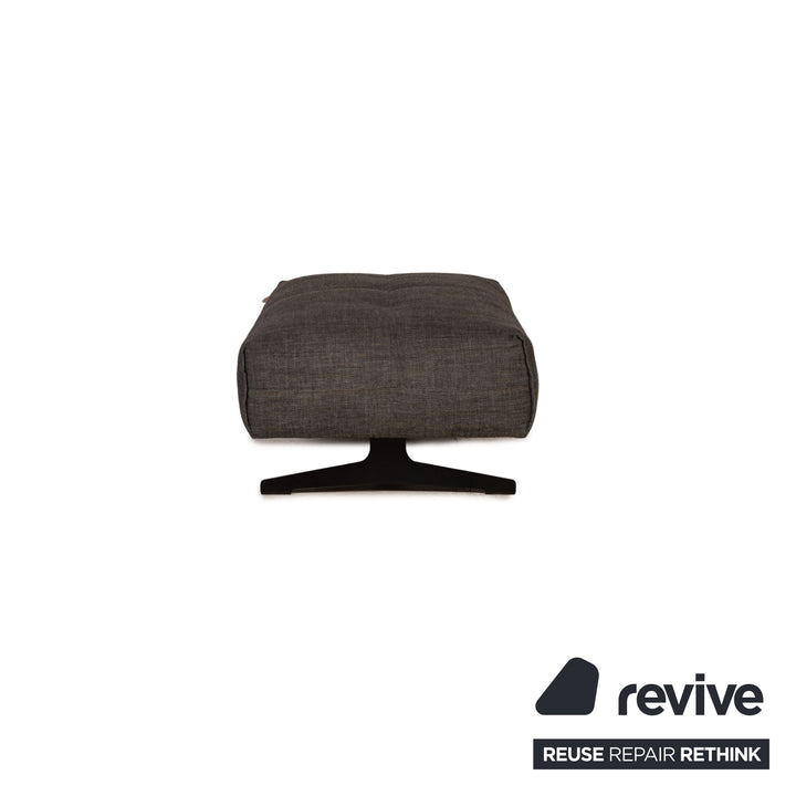 Ensemble de canapés en tissu Rolf Benz 50 gris 1x quatre places 1x tabouret fonction relaxation