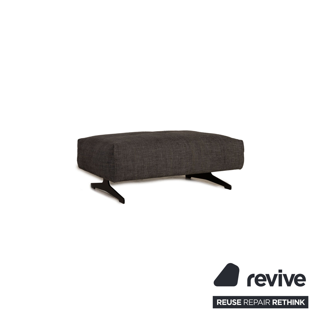 Ensemble de canapés en tissu Rolf Benz 50 gris 1x quatre places 1x tabouret fonction relaxation