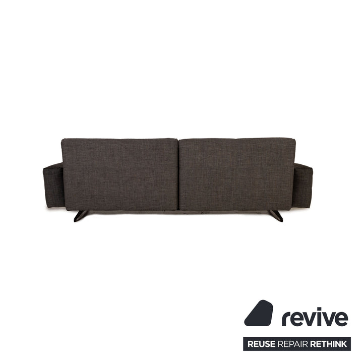 Ensemble de canapés en tissu Rolf Benz 50 gris 1x quatre places 1x tabouret fonction relaxation