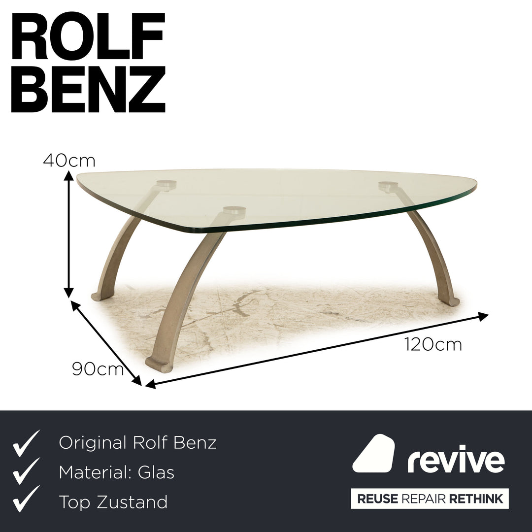 Rolf Benz 5021 glass coffee table grey