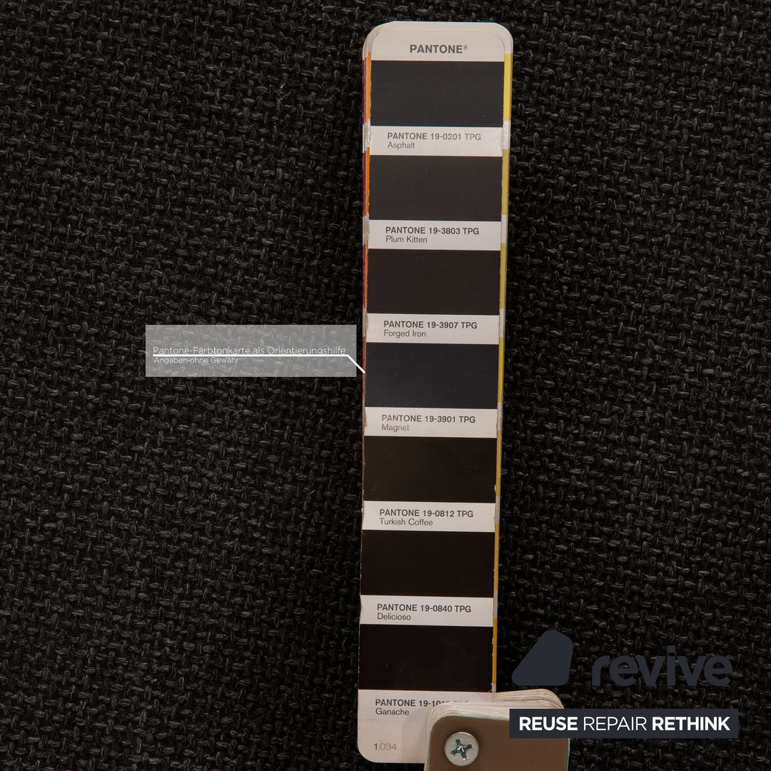 Rolf Benz 505 Scala fabric stool dark grey