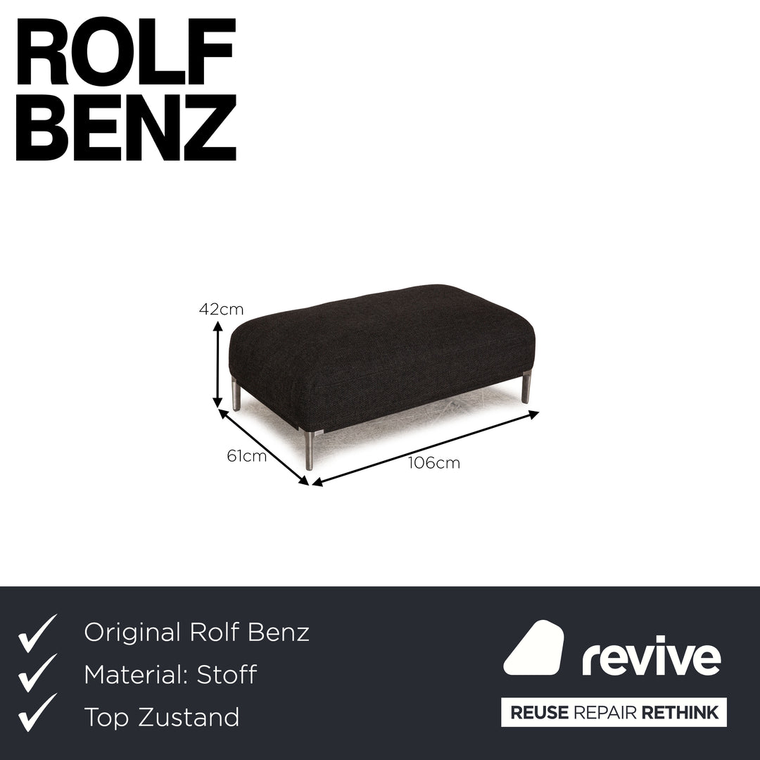 Rolf Benz 505 Scala fabric stool dark grey