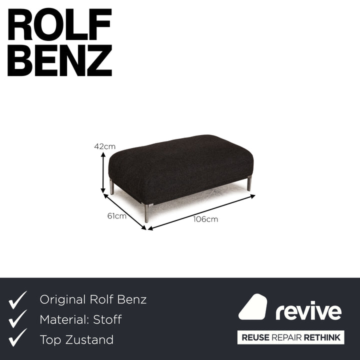 Rolf Benz 505 Scala fabric stool dark grey