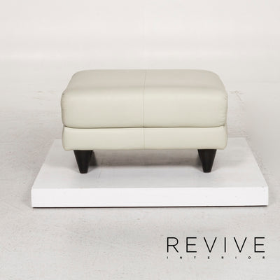 Rolf Benz 510 Leder Hocker Grau Ottoman #12500