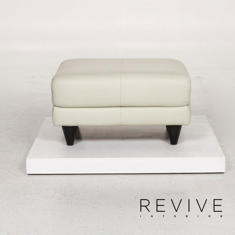 Rolf Benz 510 Leder Hocker Grau Ottoman 