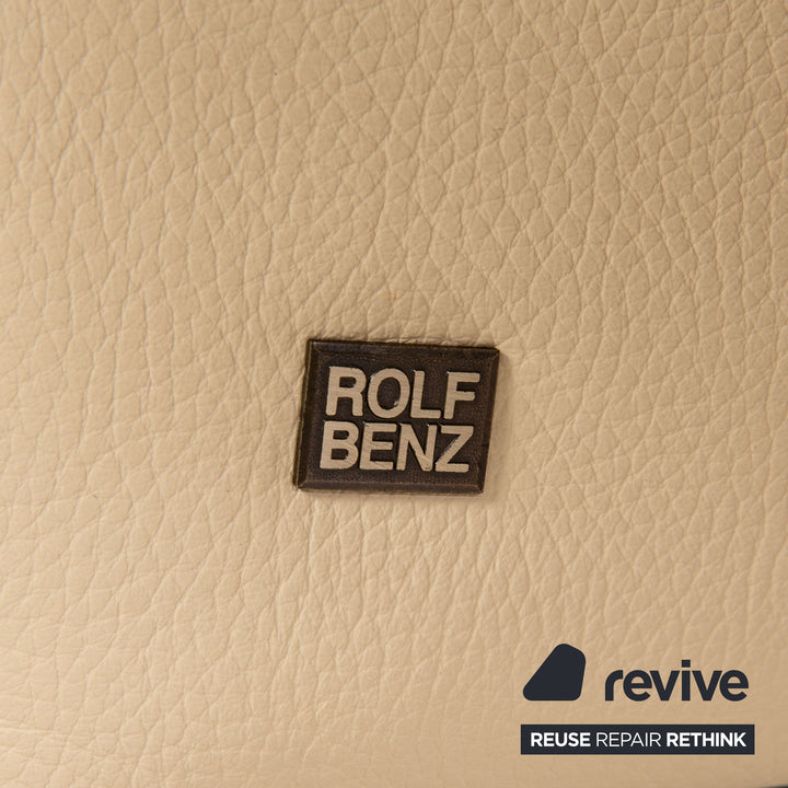 Rolf Benz 510 leather sofa cream corner sofa couch