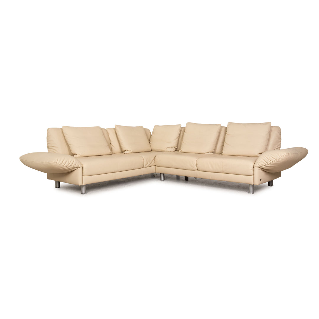 Rolf Benz 510 Leder Sofa Creme Ecksofa Couch