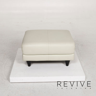 Rolf Benz 510 Leder Sofa Garnitur Grau 1x Dreisitzer 1x Zweisitzer 1x Hocker #12619