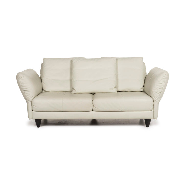 Rolf Benz 510 Leder Sofa Grau Zweisitzer Funktion Couch #12499