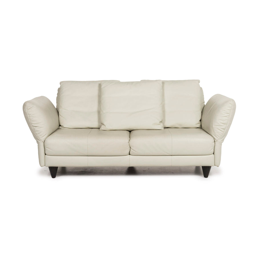 Rolf Benz 510 Leder Sofa Grau Zweisitzer Funktion Couch #12499