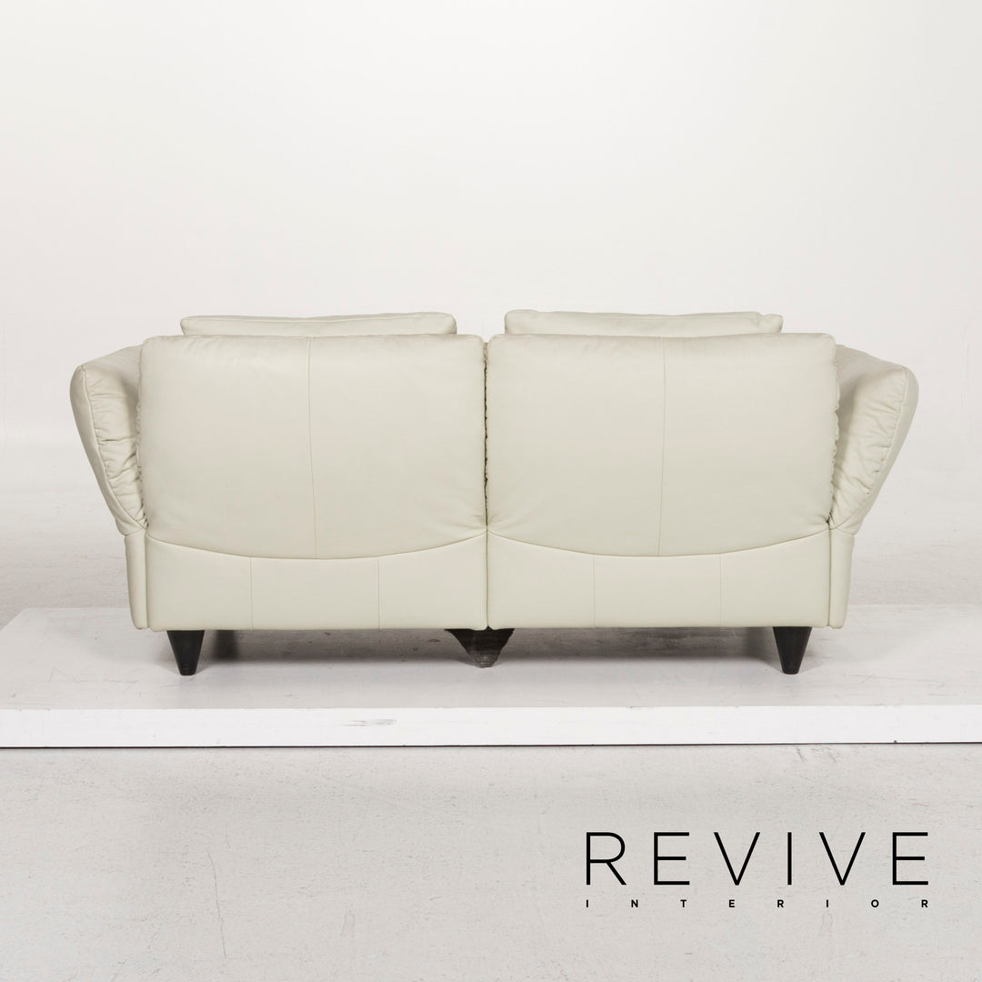 Rolf Benz 510 Leder Sofa Grau Zweisitzer Funktion Couch #12499