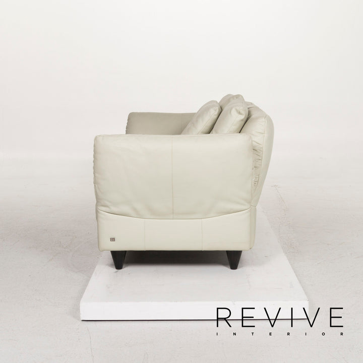 Rolf Benz 510 Leder Sofa Grau Zweisitzer Funktion Couch #12499