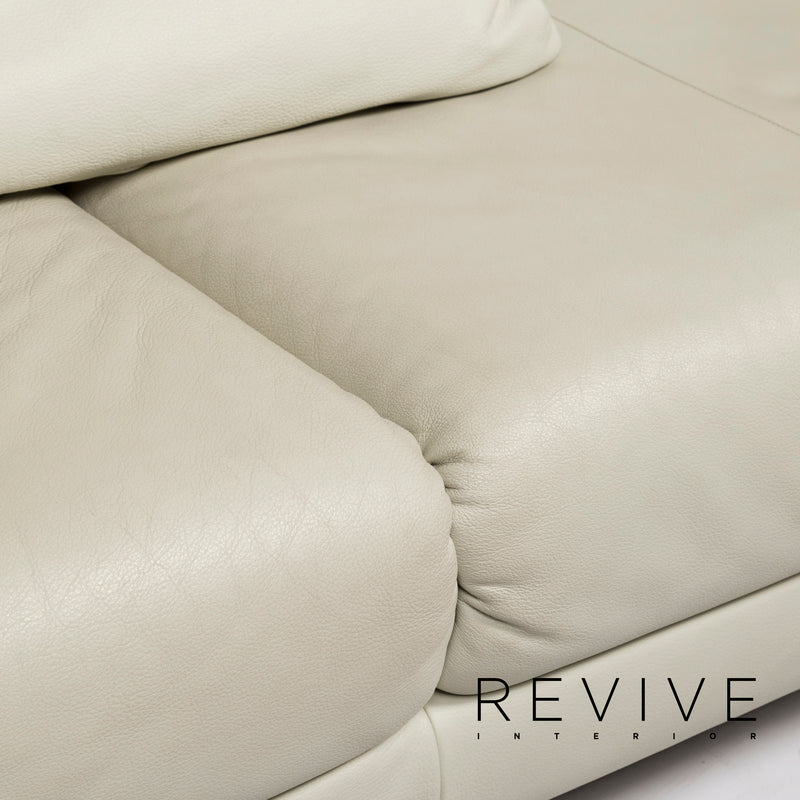 Rolf Benz 510 Leder Sofa Grau Zweisitzer Funktion Couch 