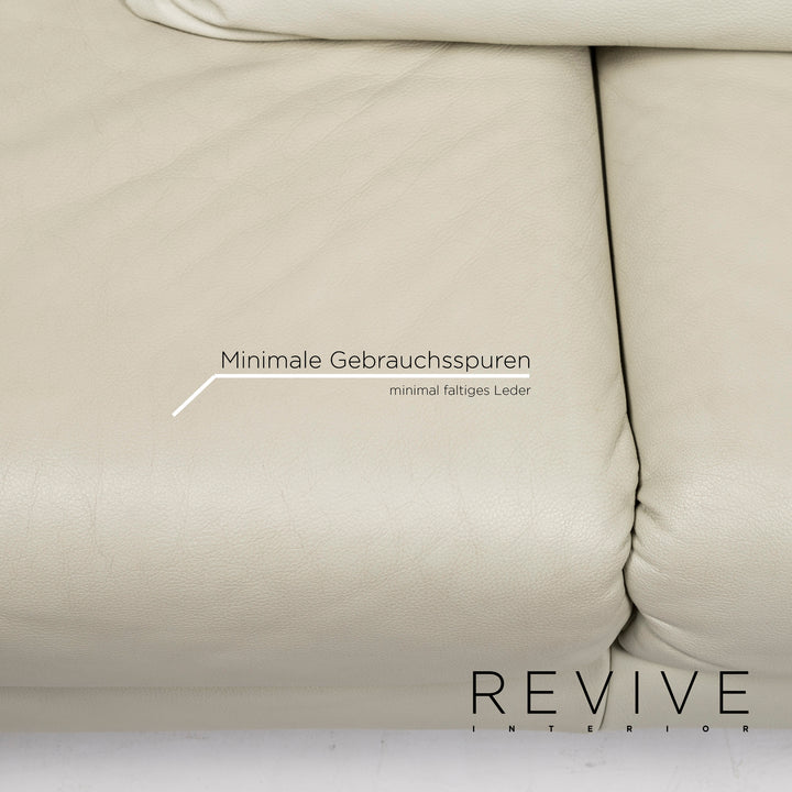 Rolf Benz 510 Leder Sofa Grau Zweisitzer Funktion Couch #12499