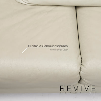 Rolf Benz 510 Leder Sofa Grau Zweisitzer Funktion Couch #12499