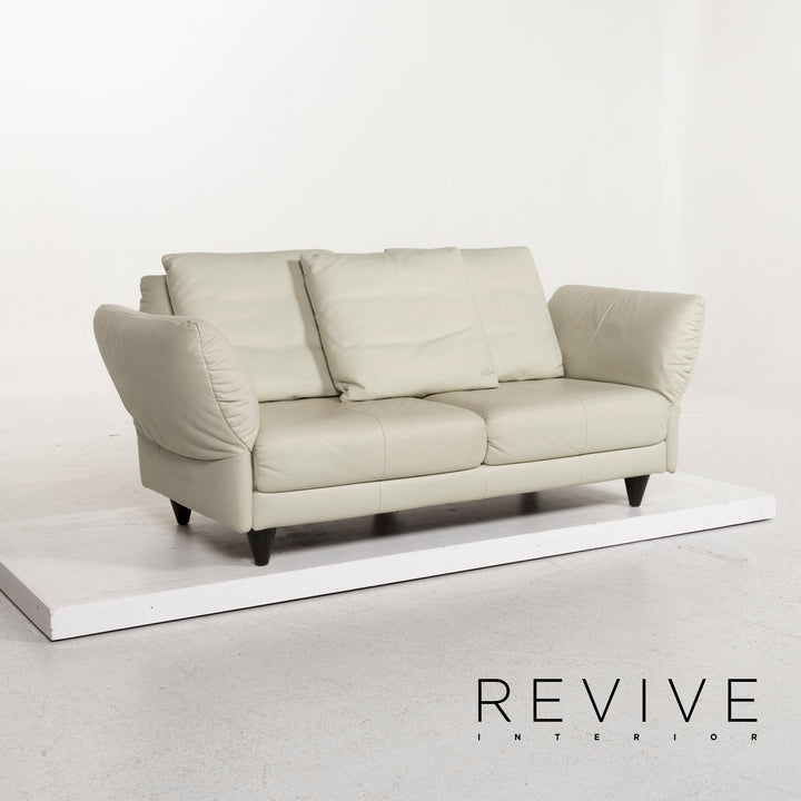 Rolf Benz 510 Leder Sofa Grau Zweisitzer Funktion Couch #12499