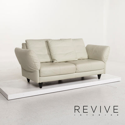 Rolf Benz 510 Leder Sofa Grau Zweisitzer Funktion Couch #12499