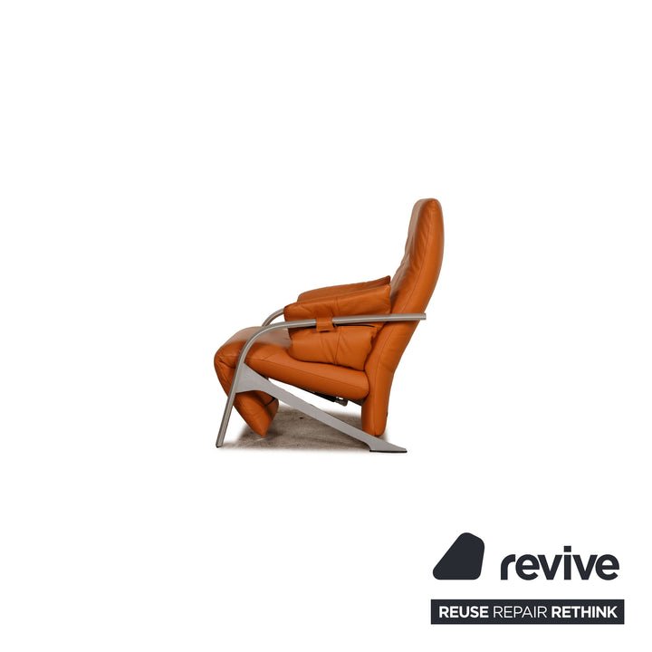 Rolf Benz 5100 brown leather armchair function reclining function