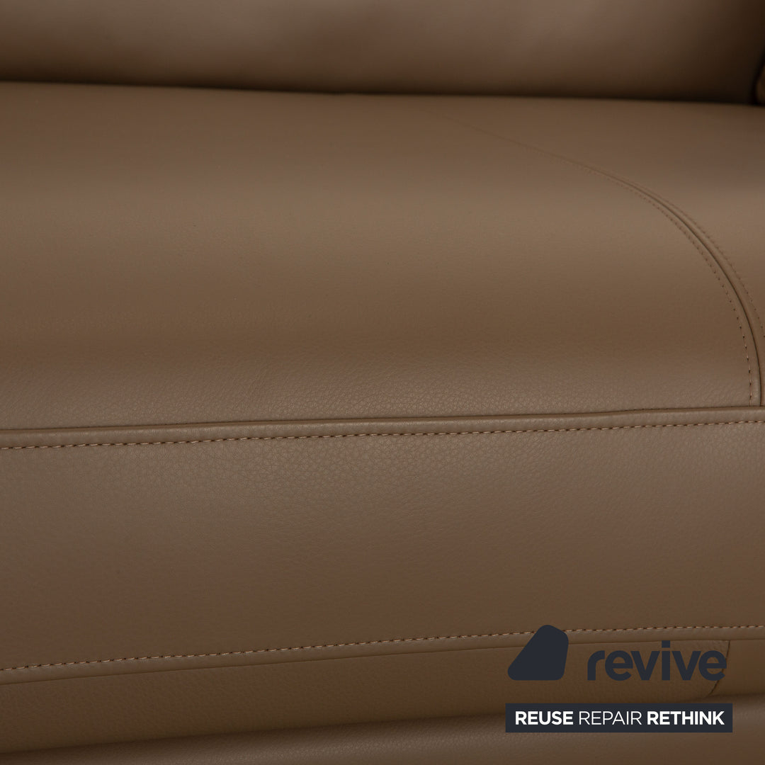 Rolf Benz 525 Rondo Leder Zweisitzer Grau Beige Sofa Couch