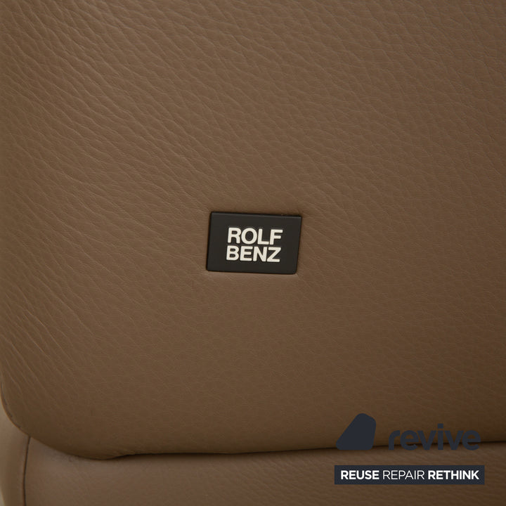 Rolf Benz 525 Rondo Leder Zweisitzer Grau Beige Sofa Couch