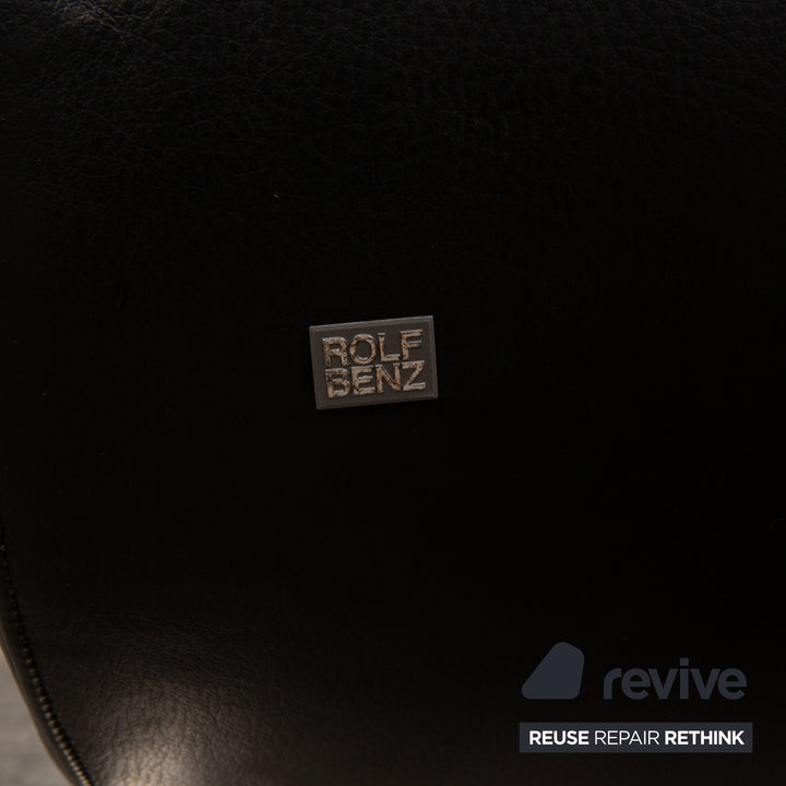 Rolf Benz 545 leather two-seater black sofa couch