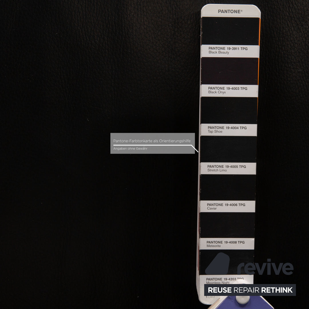 Rolf Benz 545 leather two-seater black sofa couch