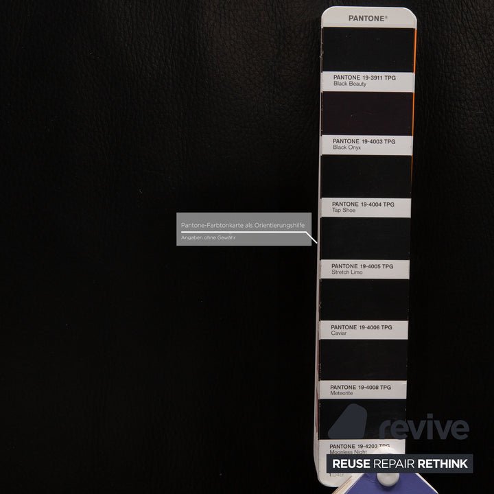 Rolf Benz 545 leather two-seater black sofa couch