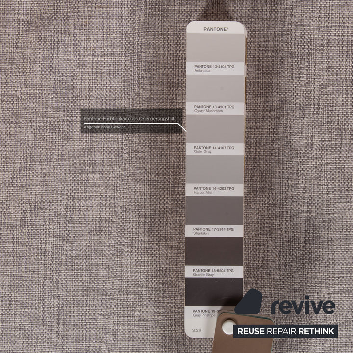 Rolf Benz 565 Stoff Sessel Grau inkl Hocker