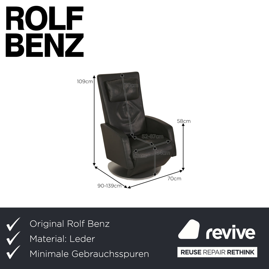 Rolf Benz 5800 Leather Armchair Gray Function relaxation function