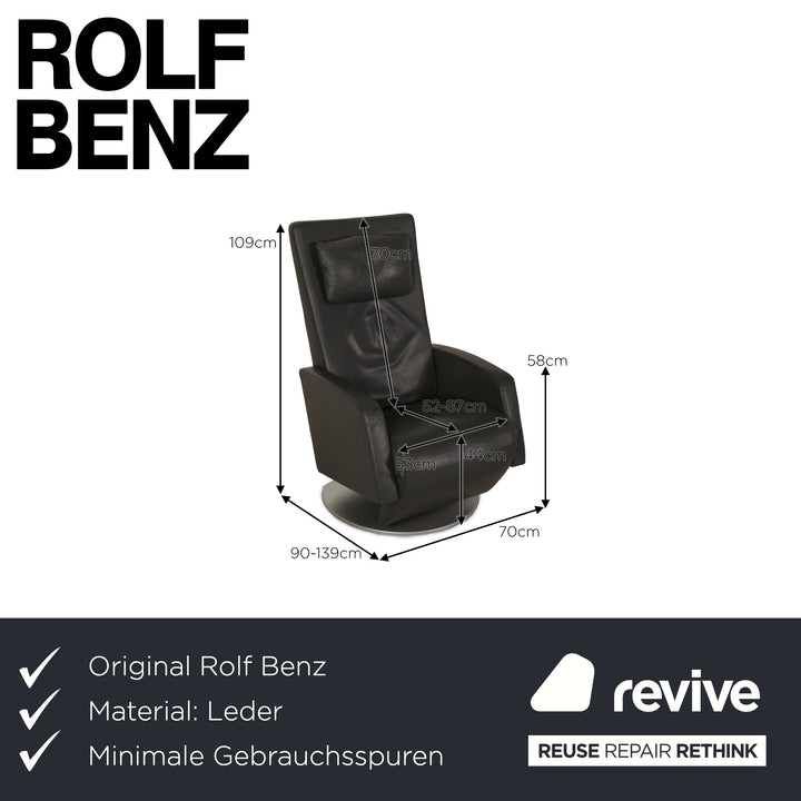 Rolf Benz 5800 Leather Armchair Gray Function relaxation function