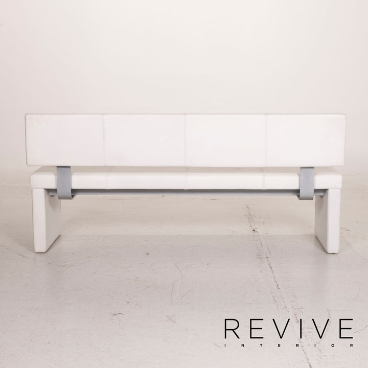 Rolf Benz 620 Leather Bench Cream Three-seater bench