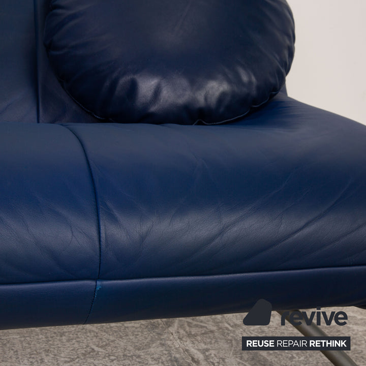 Rolf Benz 625 Leder Sessel Blau