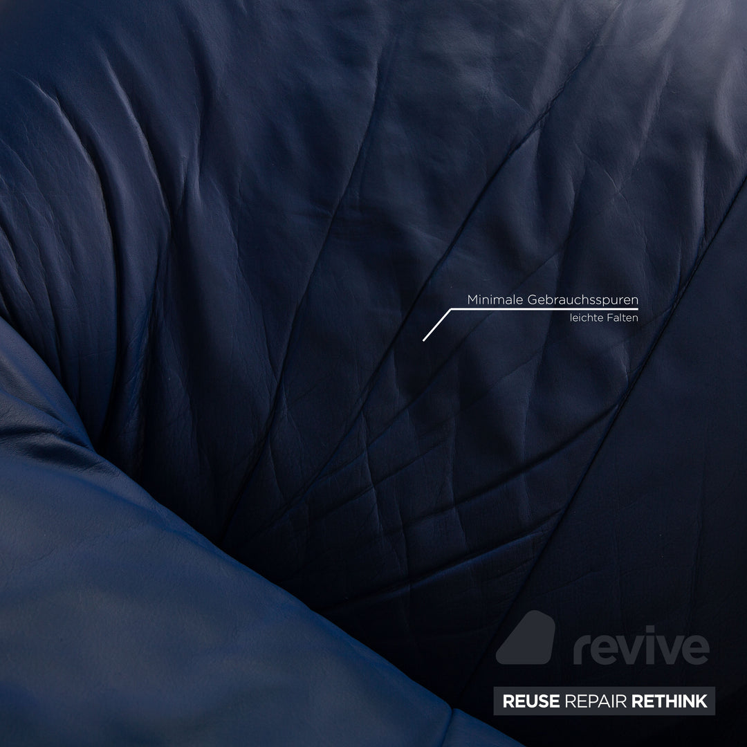 Rolf Benz 625 Leder Sessel Blau